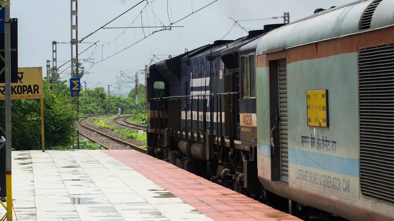 COMPILATION OF TRAINS AT DOMBIVLI & KOPAR || DIESEL & ELECTRIC || INDIAN RAILWAYS ||