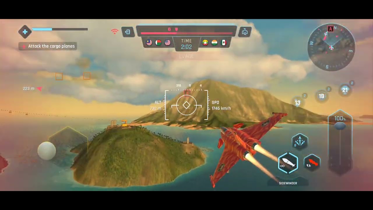 Sky Warriors Dassult Rafale Fighter Attackers Destroy the Cargo Plane