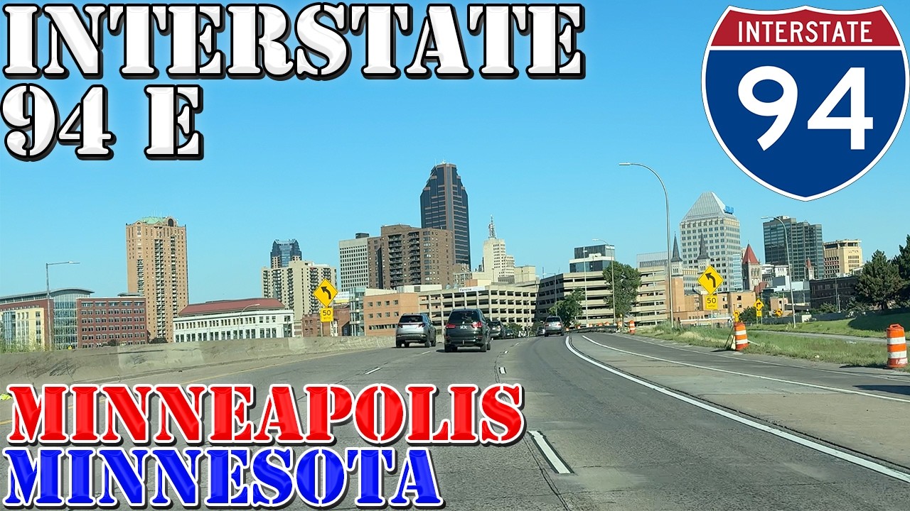 I-94 East - Minneapolis - St. Paul - Minnesota - 4K Highway Drive