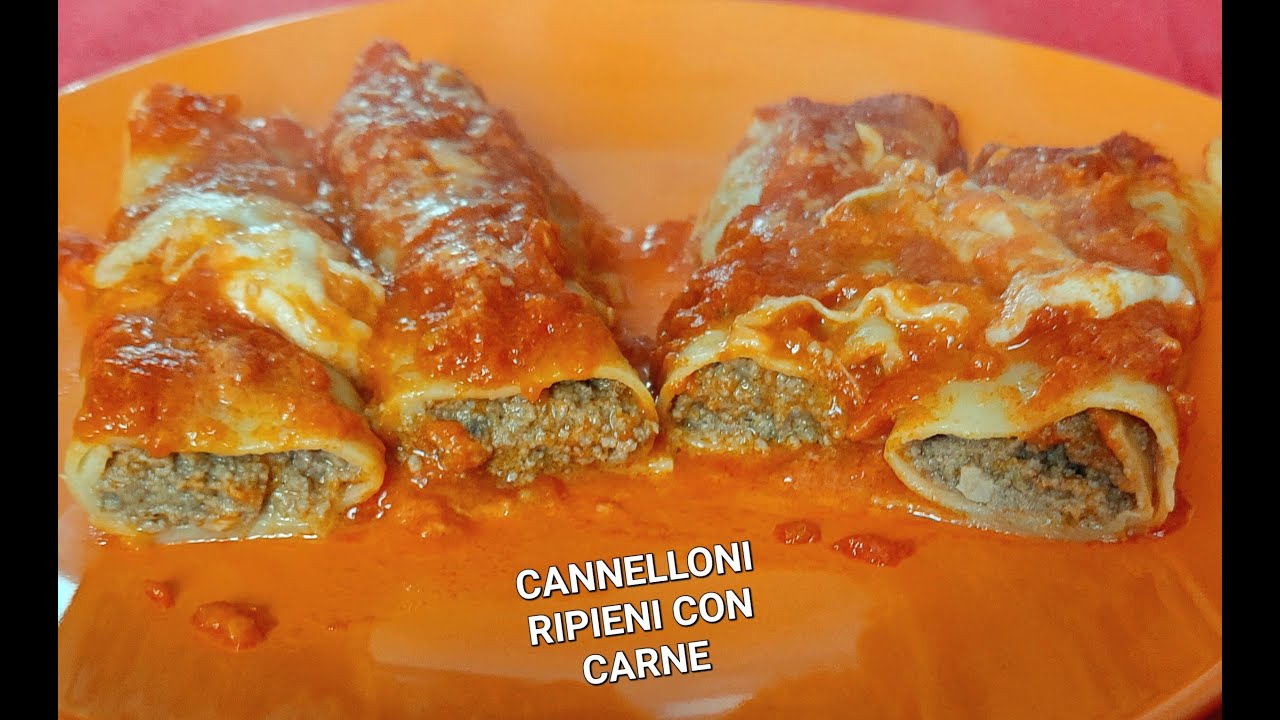 CANNELLONI RIPIENI DI CARNE. BUONISSIMI E FACILI DA FARE.