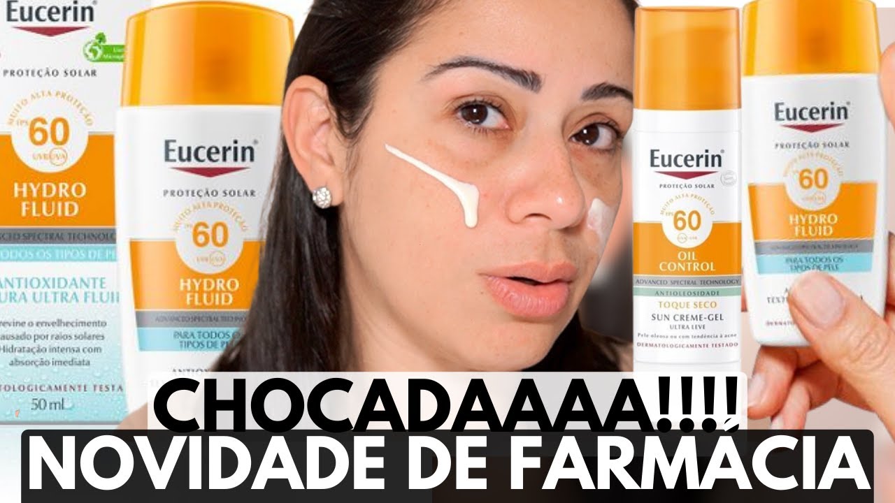 TESTEI o Novo PROTETOR EUCERIN HYDRO FLUID Fps60 , Valeu a compra ? Novidade De Farmácia