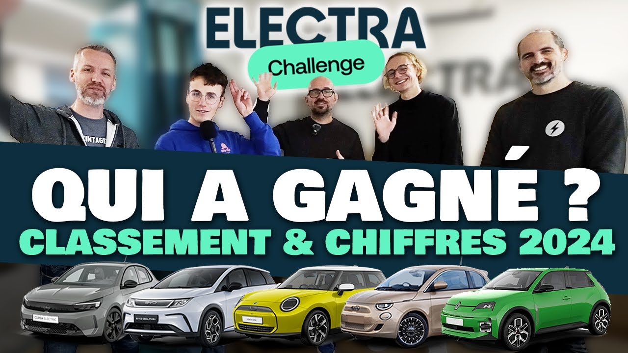 Qui a GAGNÉ l'Electra Challenge 2024 ?!? Renault 5, Mini Cooper, Fiat 500E, Dolphin ou Corsa ?