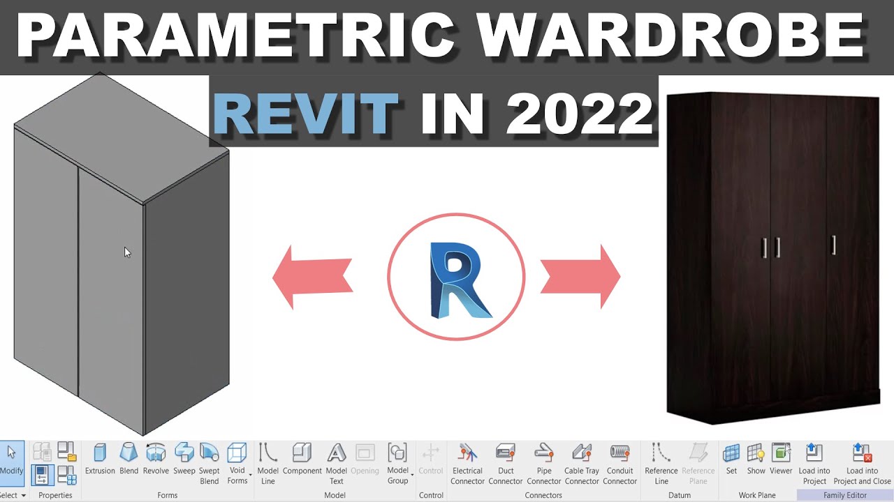 How to create a custom parametric wardrobe n Revit [ Line based family in Revit]