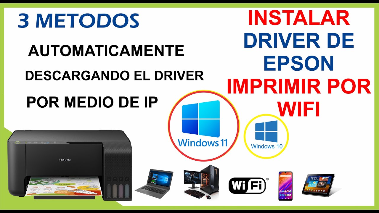 COMO INSTALAR DRIVER IMPRESORA EPSON E IMPRIMIR POR WIFI, WINDOWS 11