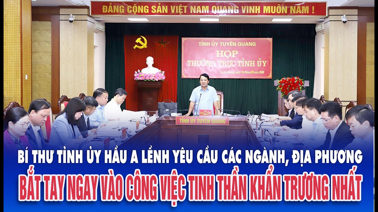 Thời sự trưa 24/2/2026| Thường trực Tỉnh ủy cho ý kiến vào một số nội dung quan trọng
