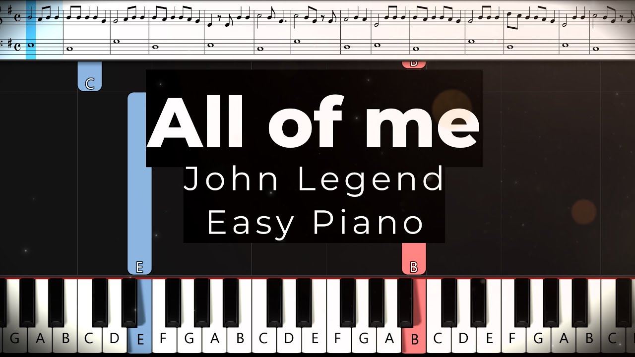All of me - John Legend | Easy Piano Tutorial mit Noten 🎹 Klavier lernen 🎵 Felicitas Falke 🎵