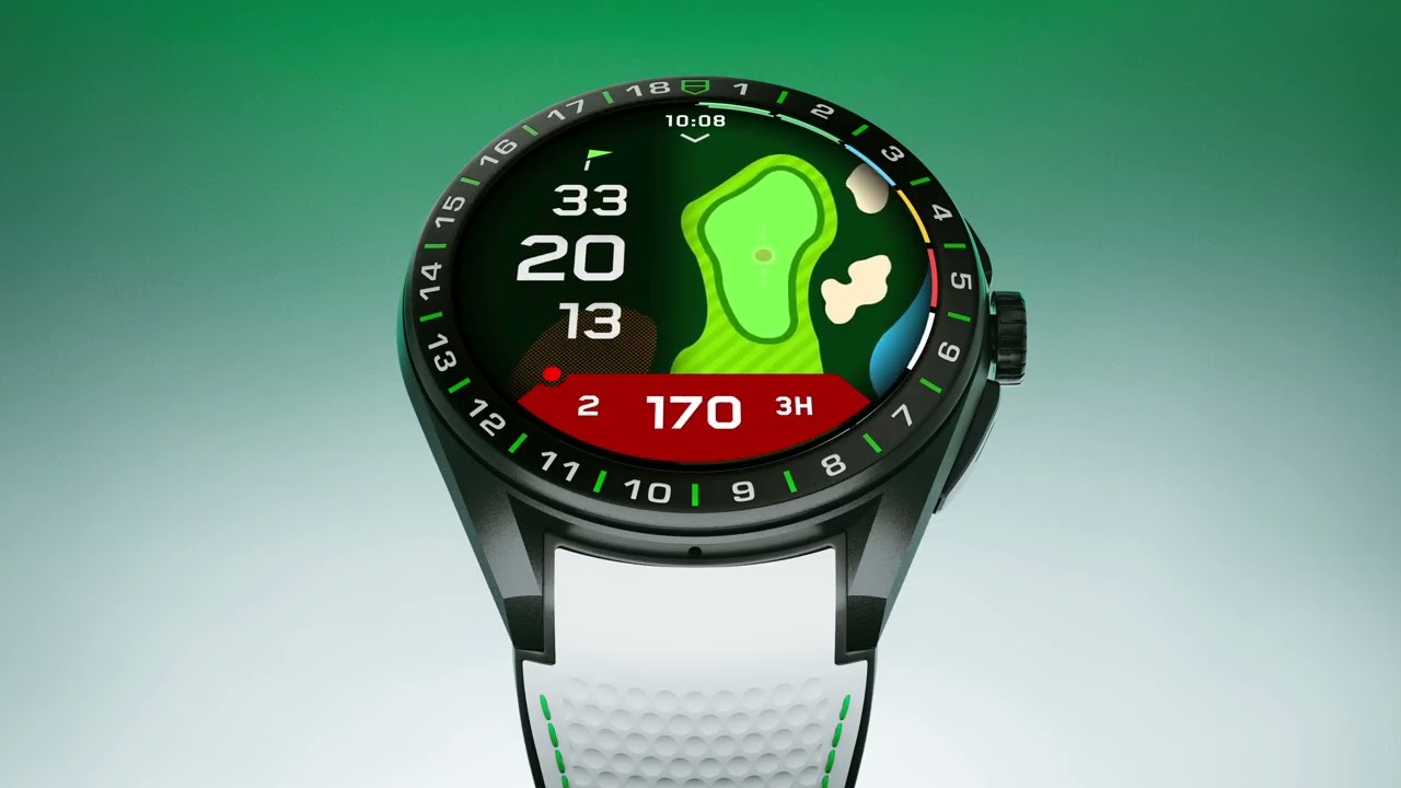 TAG Heuer Connected Caliber E5 Golf Edition White Rubber Smartwatch 45mm - SBT8A81.EB0335