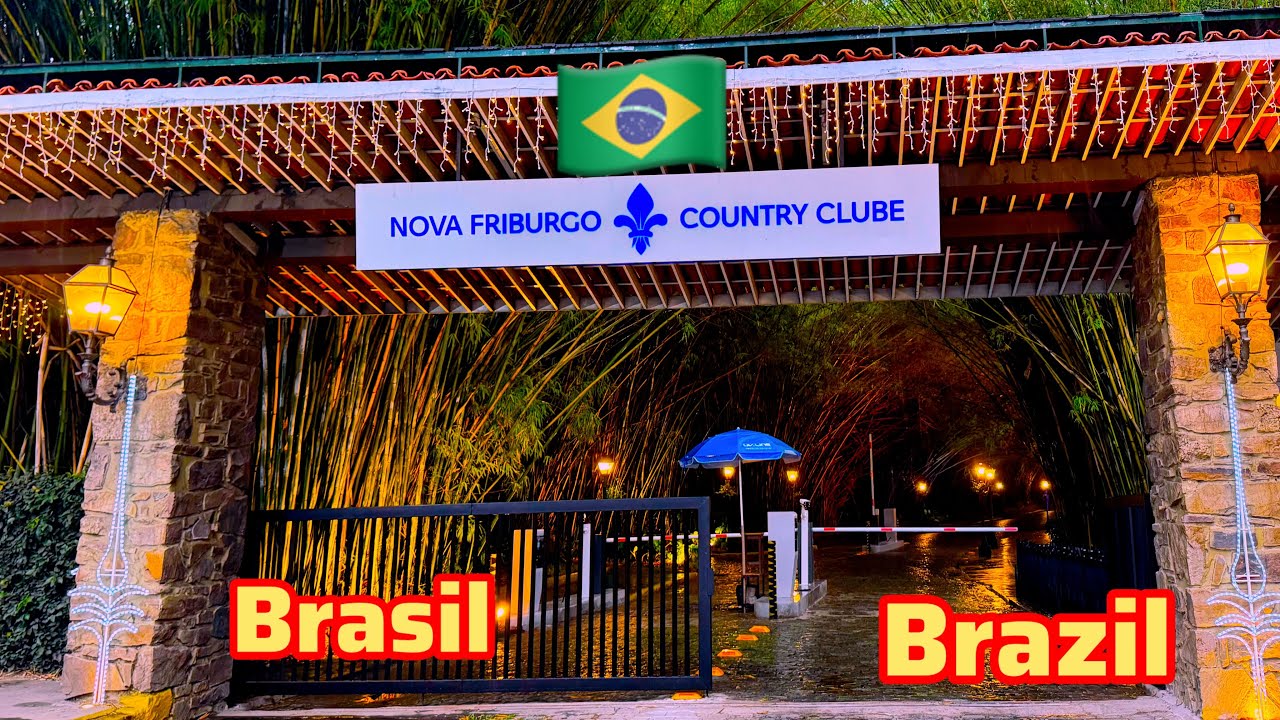 Relaxing Rainy Walk in Country Club Park 🇧🇷 | Nova Friburgo Brazil | 4K Walking Tour