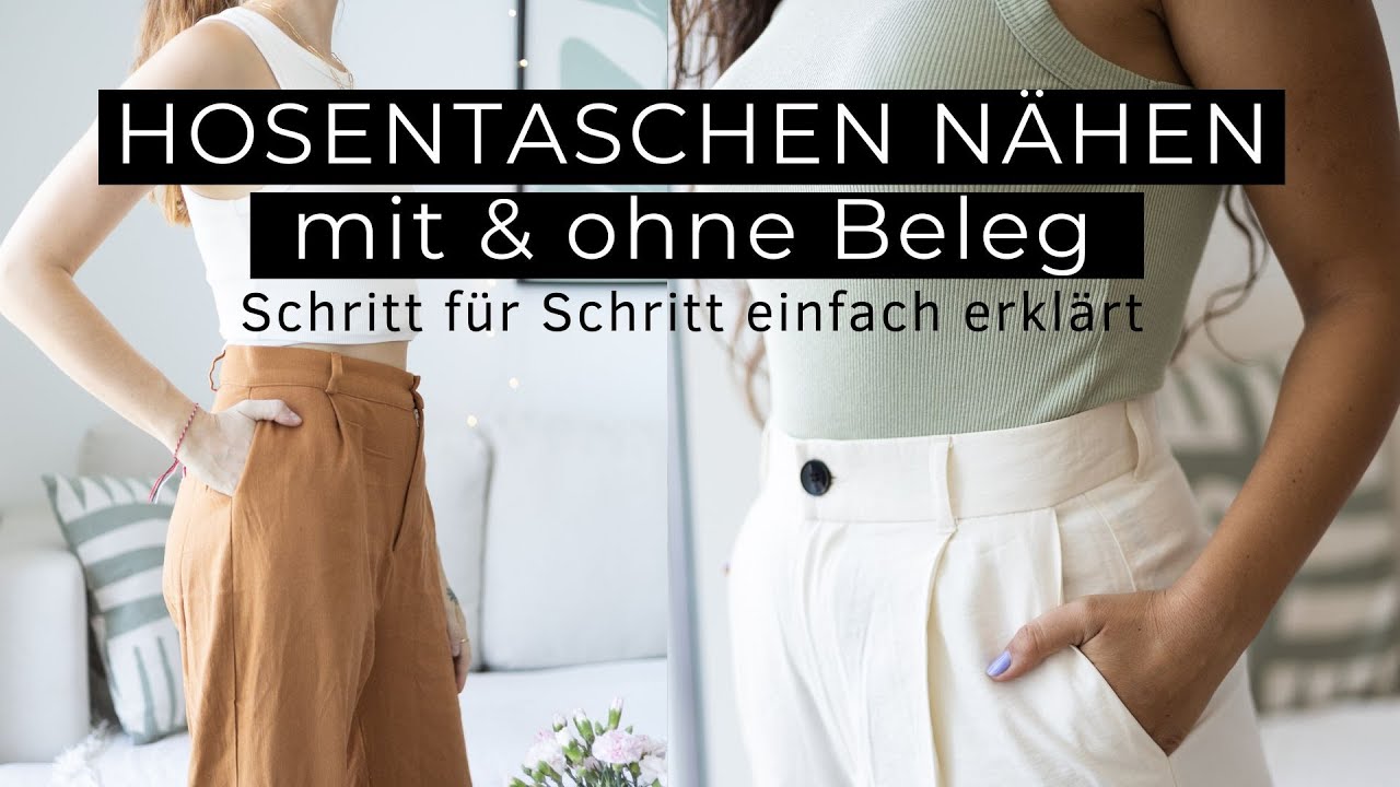Hosentasche mit Beleg nähen - Nähanleitung für vordere Eingriffstasche