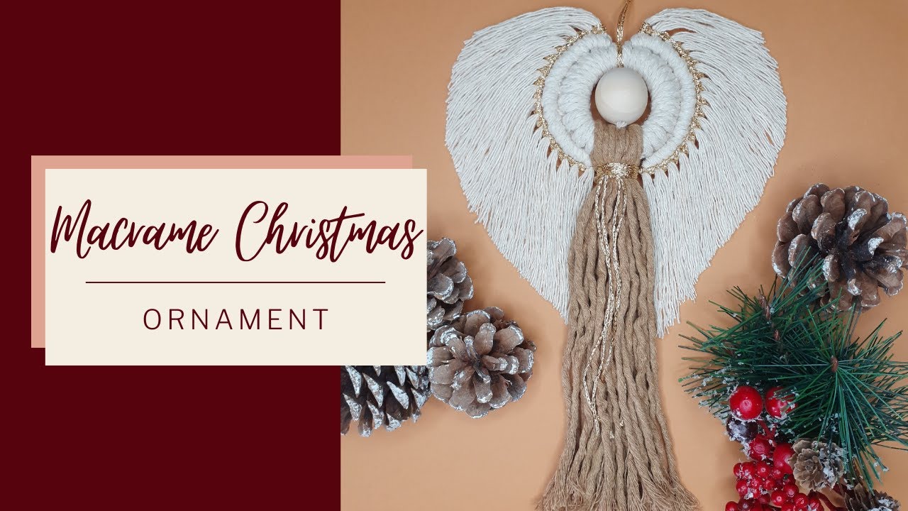 MACRAME PASSO A PASSO - DECORAÇÃO NATALINA - Anjo em macrame