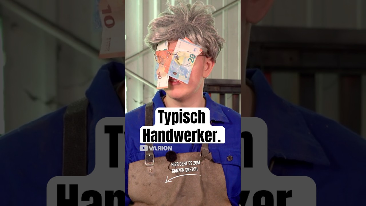 Typisch Handwerker. I Den ganzen Sketch seht ihr auf dem Kanal!