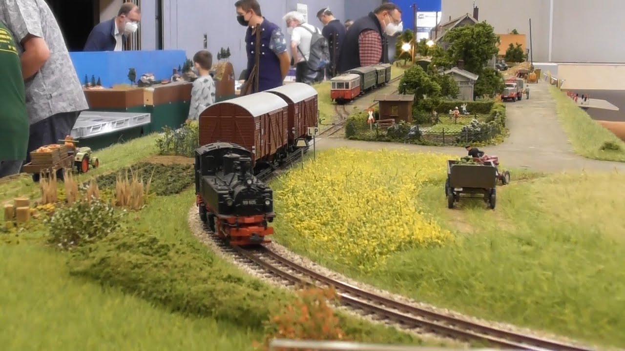 Modellbahn H0e Bottwartalbahn auf der Schmalspur EXPO 2021 in Amstetten