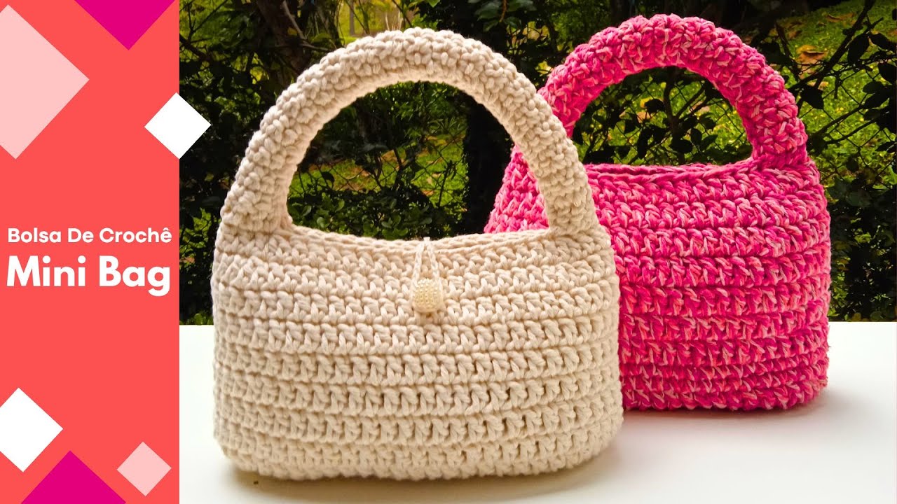 Bolsa de Crochê em Barbante | Mini Bag de mão | Linda Estilosa e Fácil de Fazer | Passo a Passo
