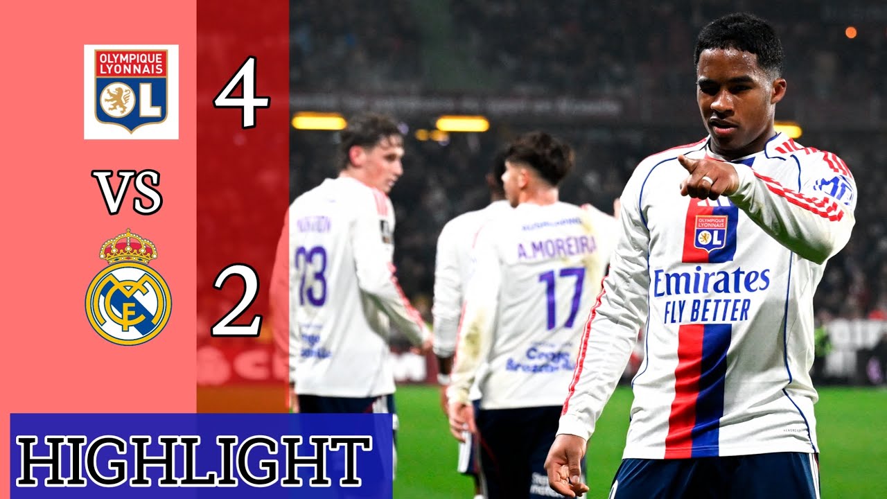 Highlight Olimpue lione 4 VS Real Madird 3 