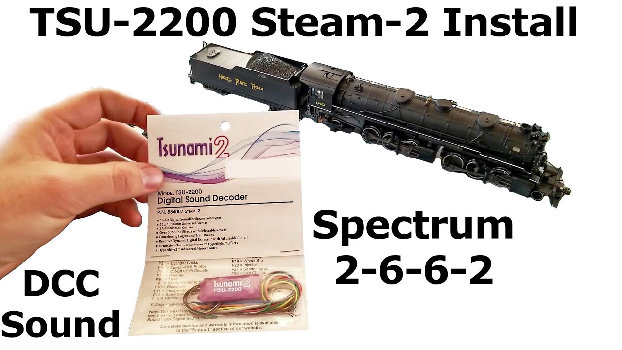 Установка SoundTraxx Tsunami 2 Steam-2 — Bachmann Spectrum 2-6-6-2 — DCC и звук