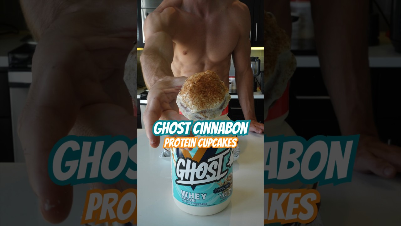 GHOST x CINNABON WHEY | PROTEIN CUPCAKES #shorts #recipe