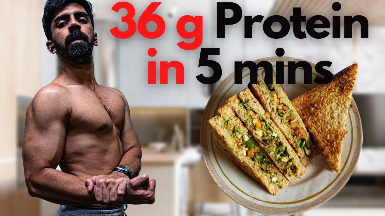 TASTY HIGH PROTEIN PANEER SANDWICH RECIPE | Muscle Building Diet for Indian college students