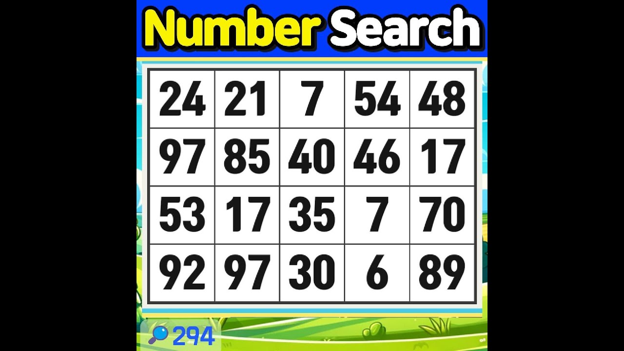 Number Search #294 How well is your brain performing?【Match | brain game | Quiz 】