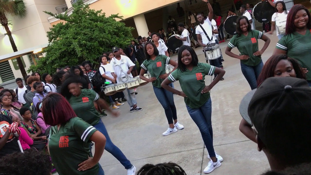170901 Wake Up, Tigers! Jones High School Drum Line & Elite Dance Team - Game Day Pep Rally