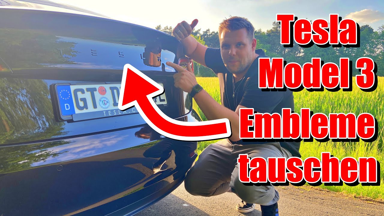 Tesla Model 3 Embleme tauschen