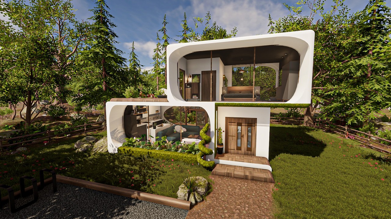 House Flipper 2 - ECO HOUSE | Stop Motion Speed Build - Sandbox Mode Custom Build
