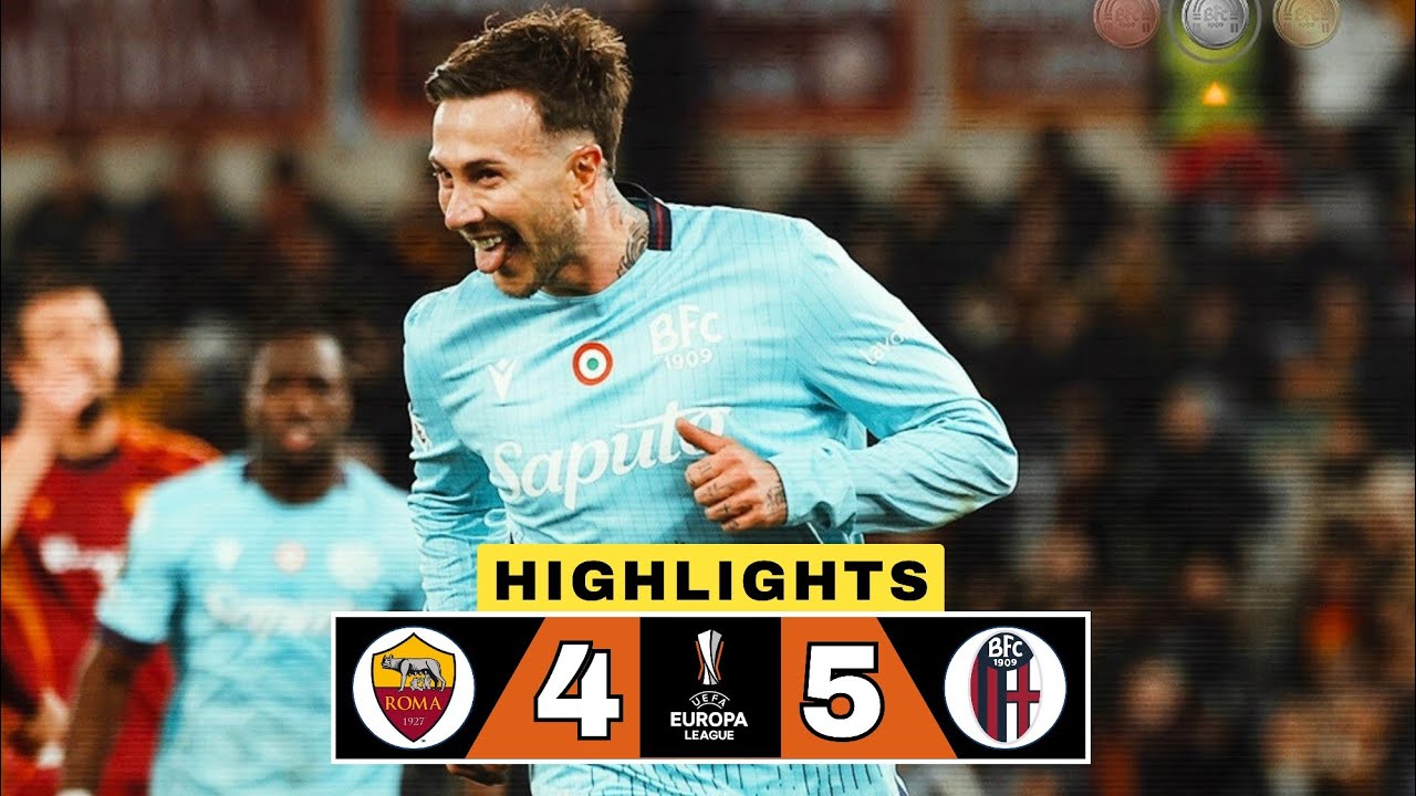 AS Roma vs Bologna 4-5 Highlights | Jonathan Rowe Goal | Europa League | Nicolo Cambiaghi | Castro