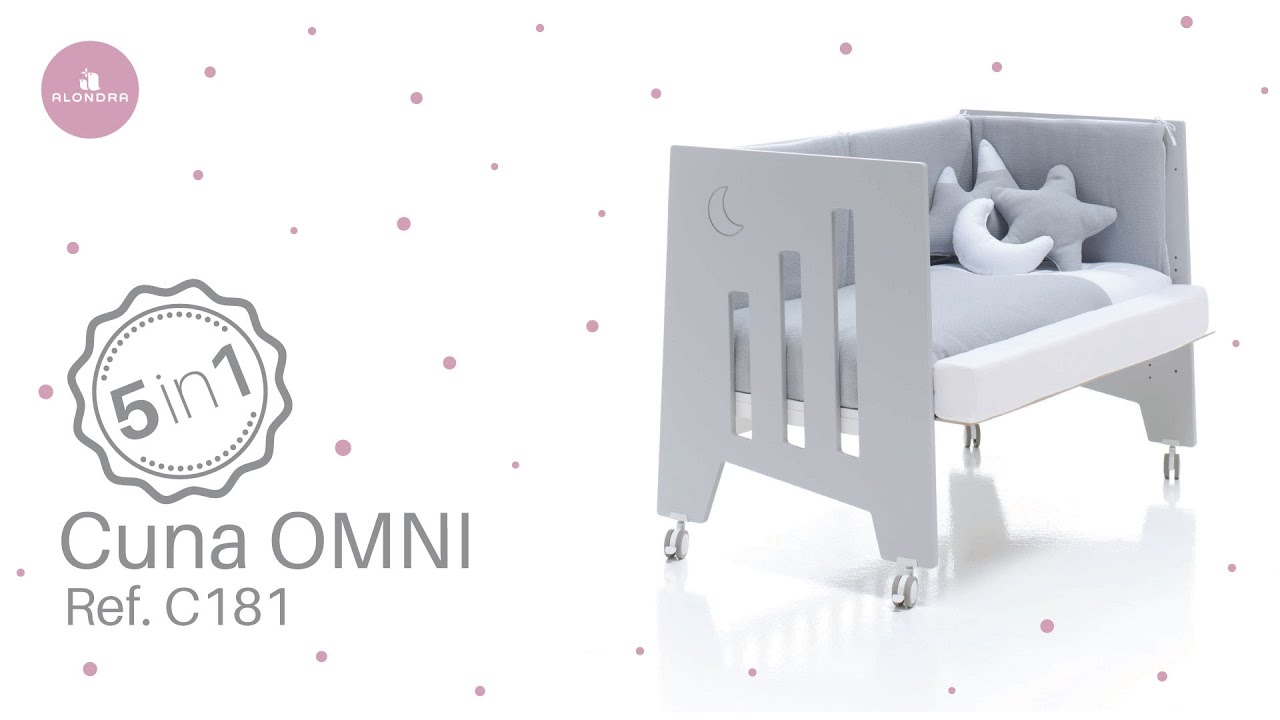 🎀 Cuna de colecho OMNI ALONDRA (60x120cm) convertible 5en1
