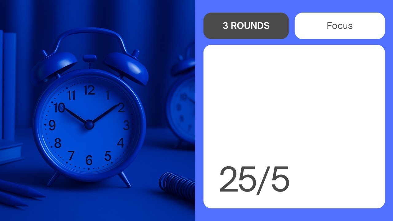Pomodoro 25/5 | Study & Focus Timer