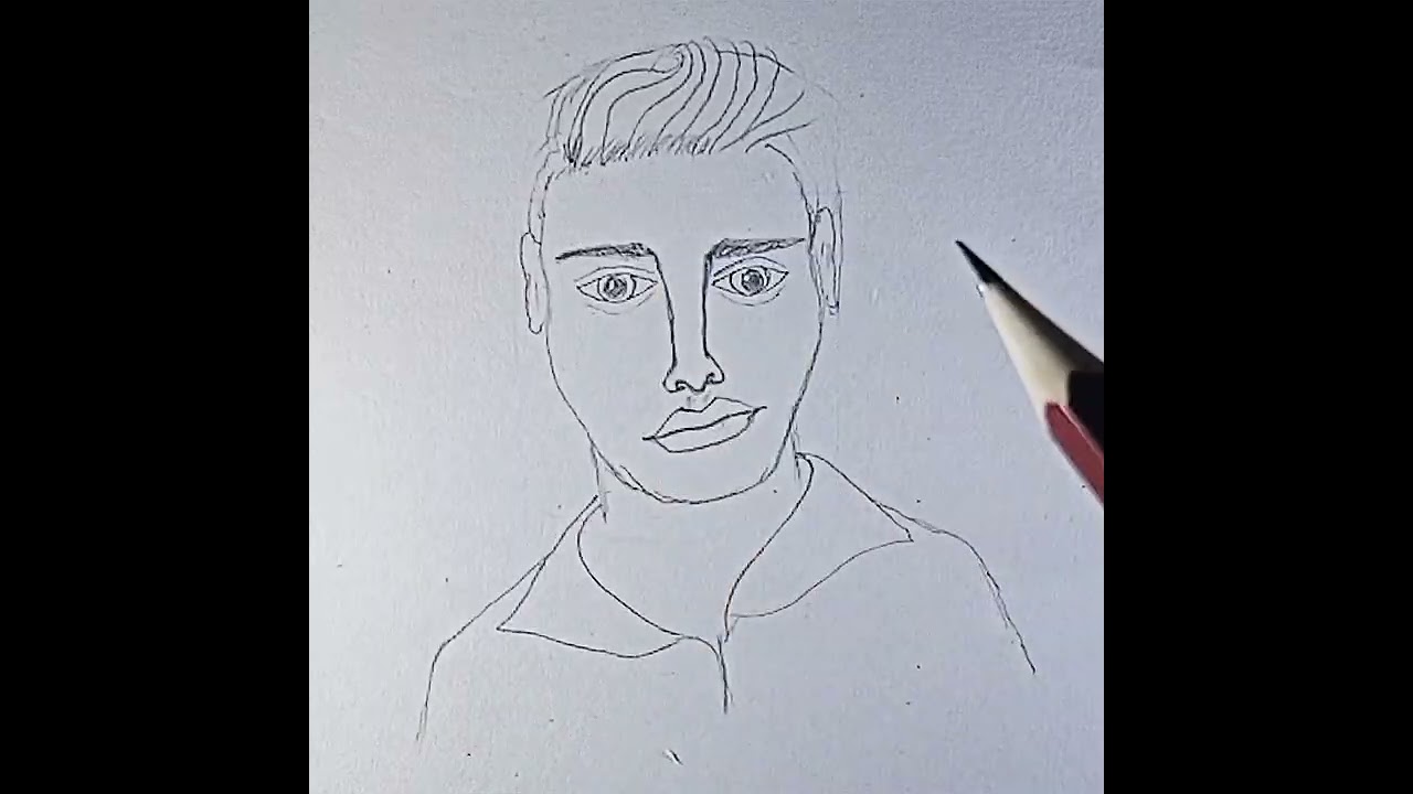 How to easily draw a boy with pencil. KR drawing 