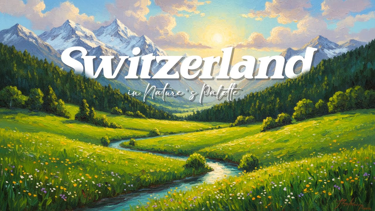 Spring in the Swiss Countryside 🌼 A Surreal European Art Masterpiece