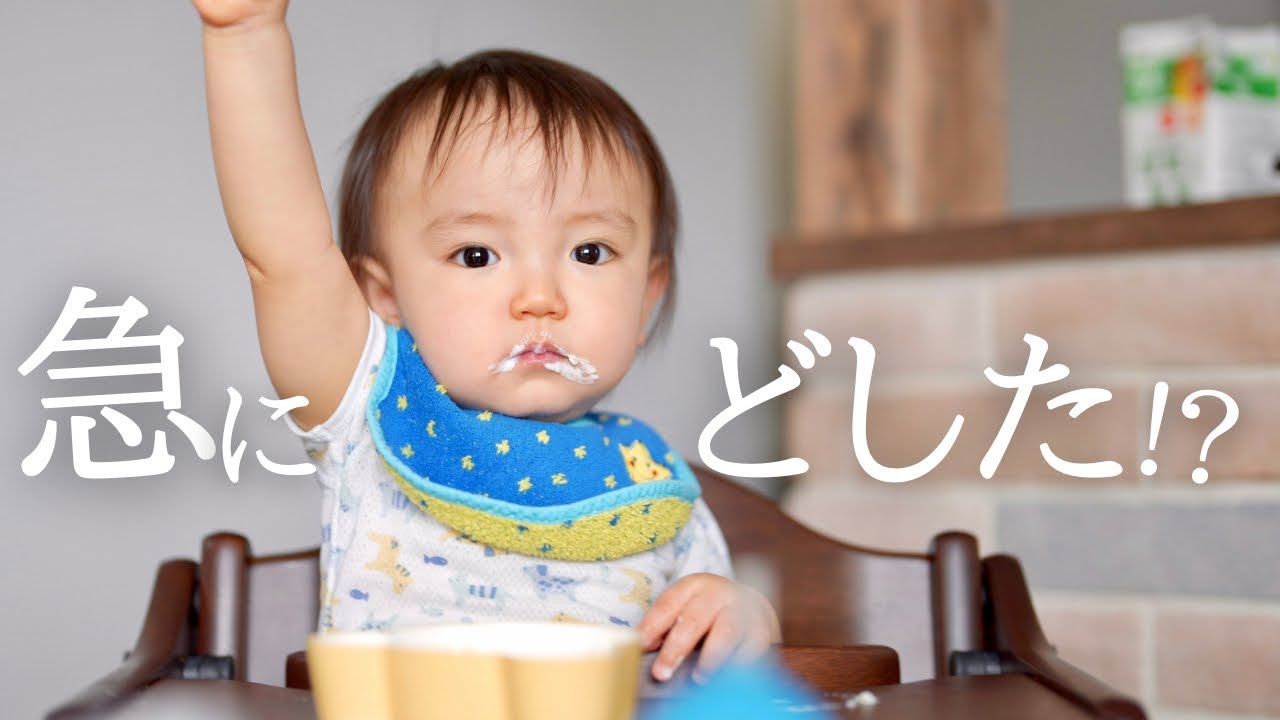 【離乳食】ご飯が足りなくて激怒した1歳児にヨーグルトあげてみたら可愛すぎた。