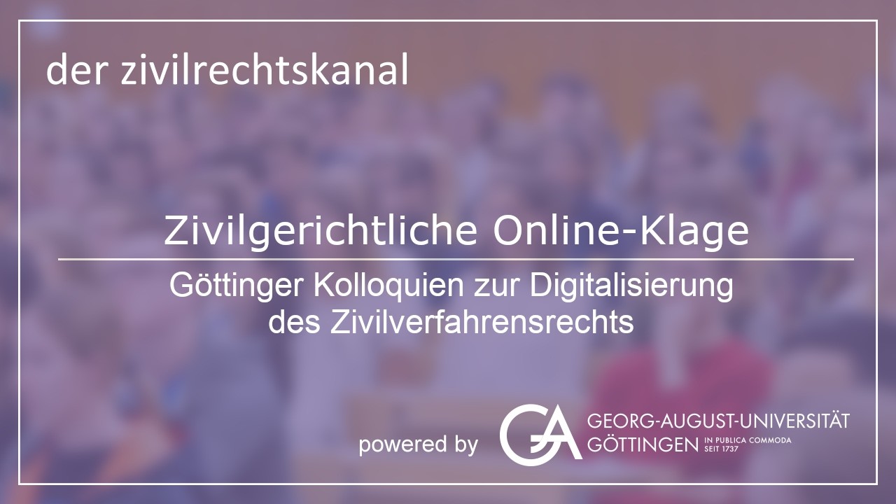 Digitalisierung des ZVfR: Zivilgerichtliche Online-Klage