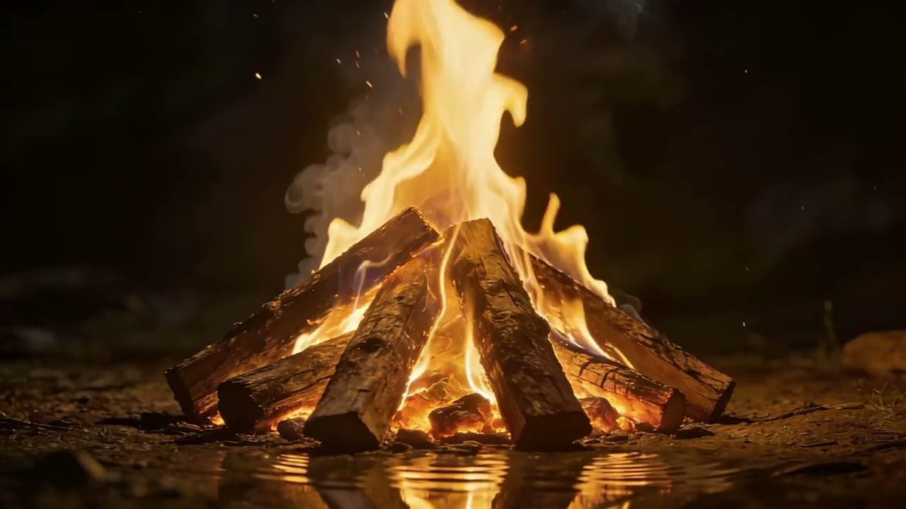 Cozy Campfire Crackling → 3 Hours Fire Sounds for Sleep |🔥 Leña Ardiendo para Dormir Profundamente