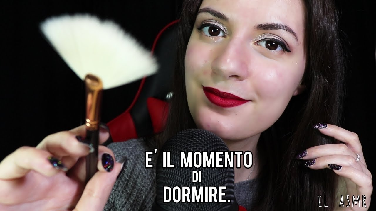 E' IL MOMENTO DI DORMIRE.♥ #2 (Camera brushing,tongue clicking,face touching)ASMR ita