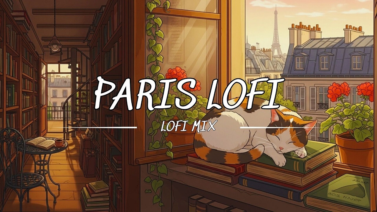 paris lofi 🥐 romantic morning for studying, homework, or exam prep soft piano & warm sun