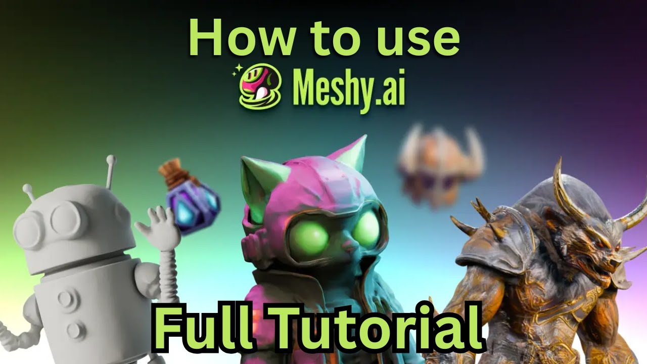 Как использовать Meshy.ai — создавайте 3D-модели и текстуры с помощью ИИ шаг за шагом!