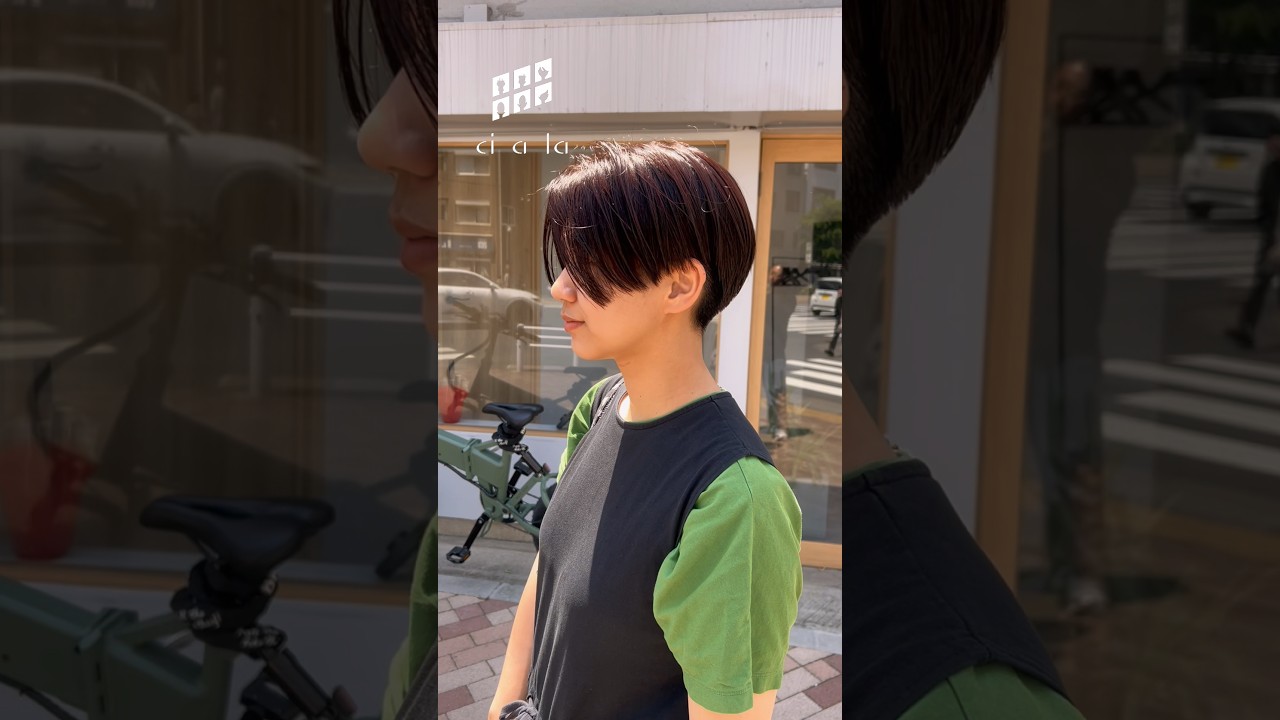 前下がりハンサムショート✂︎ #清澄白河 #美容室 #ショートヘア #ハンサムショート
