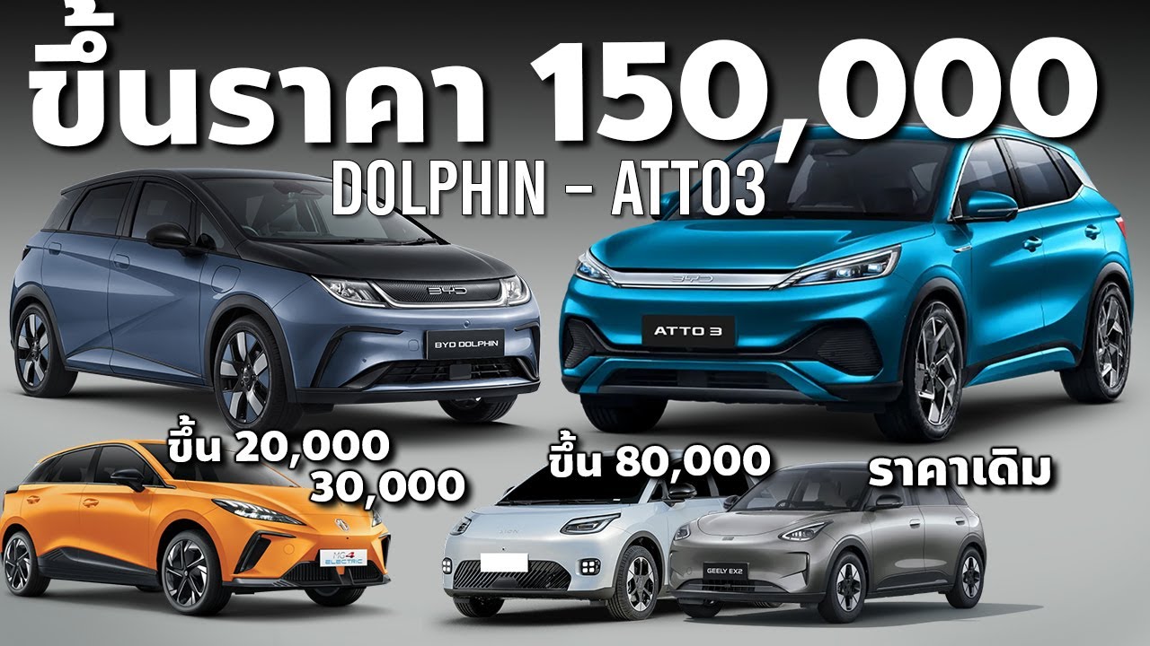 แพงขึ้น 1.5 แสน BYD ATTO3 - BYD DOLPHIN ทำไมขึ้นเยอะกว่าเพื่อนนะ