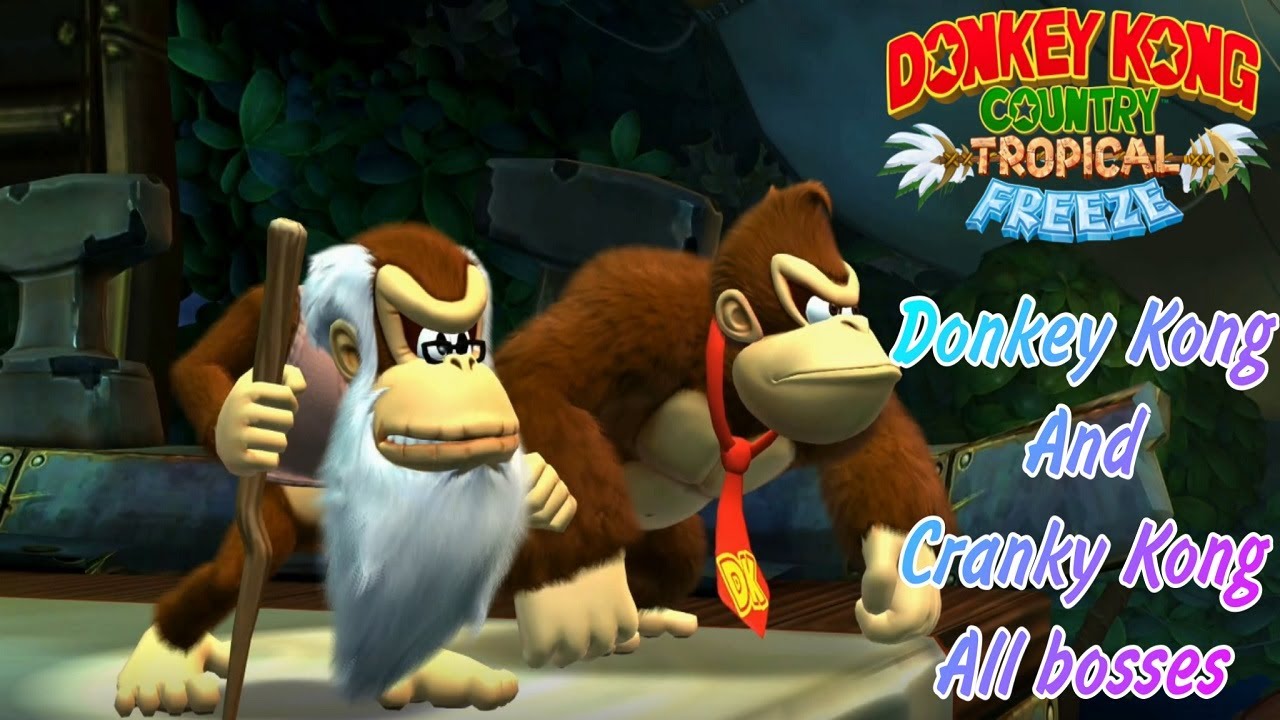 donkey kong and cranky kong all bosses (2 player)