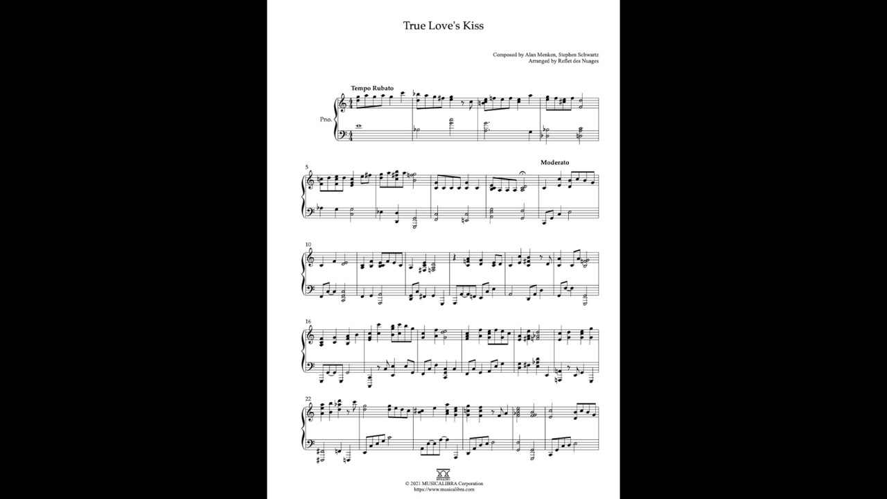 [MUSICALIBRA] True Love's Kiss - Piano Solo