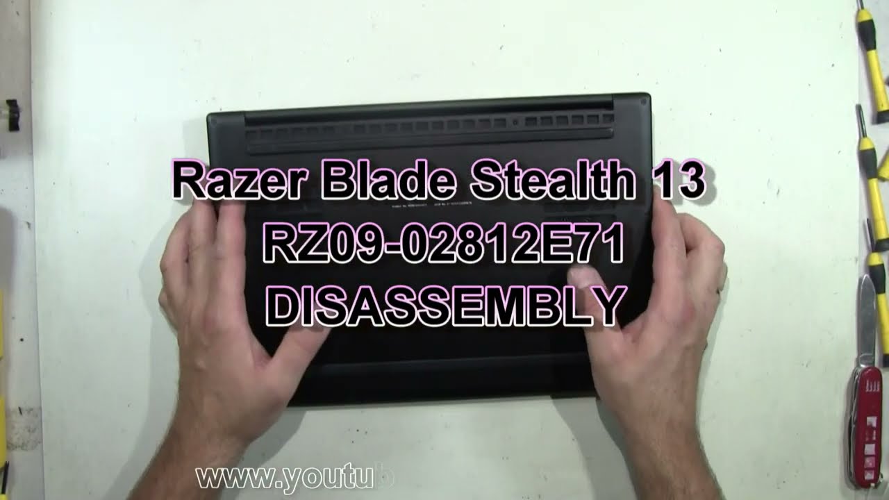 Razer Blade Stealth 13 RZ09 02812E71 How To Partially Take Apart Lower Case Bottom Disassembly