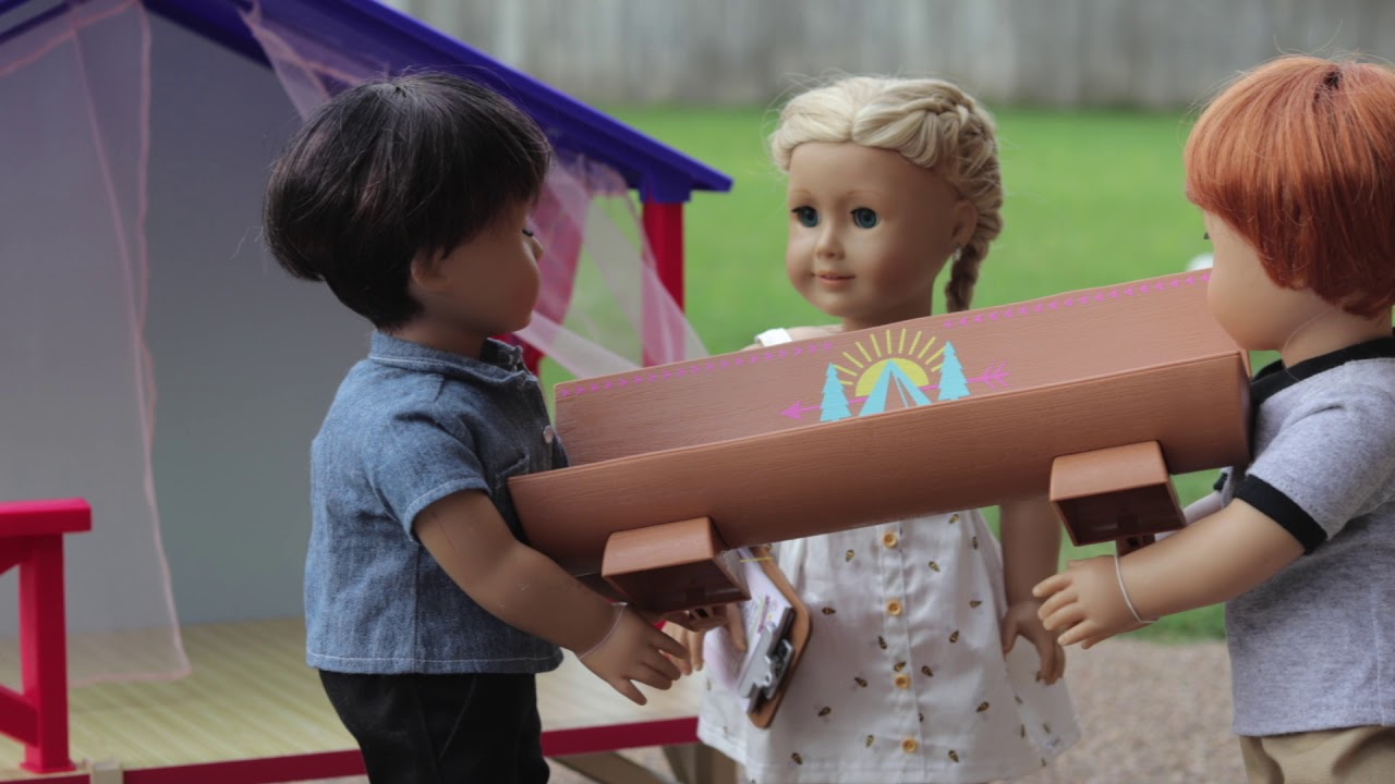 Sophie Claire's Pool Party Plan (American Girl Doll Stopmotion)