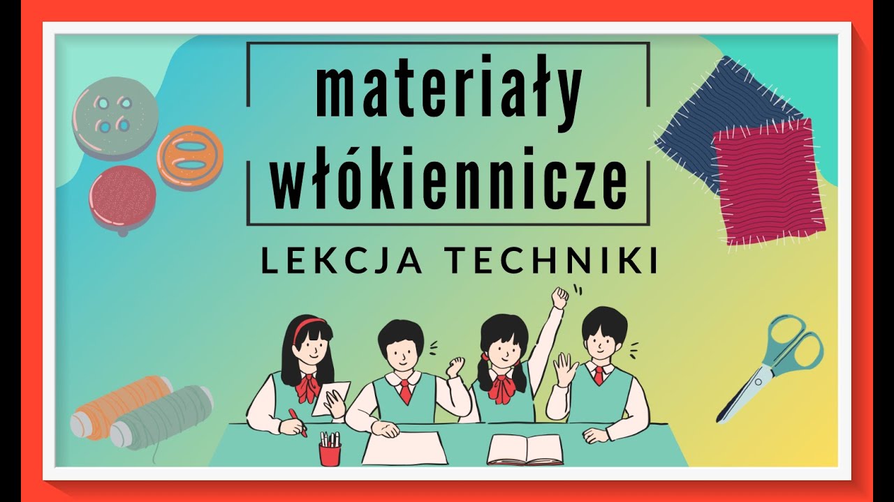 Wł&oacute;kno, materiał, ubranie - lekcja techniki dla klasy 5.