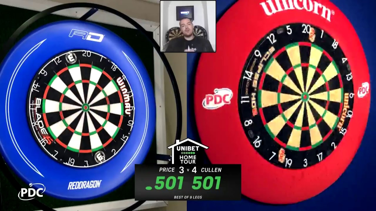 INCREDIBLE DARTS AT HOME! Price v Cullen | Unibet Home Tour