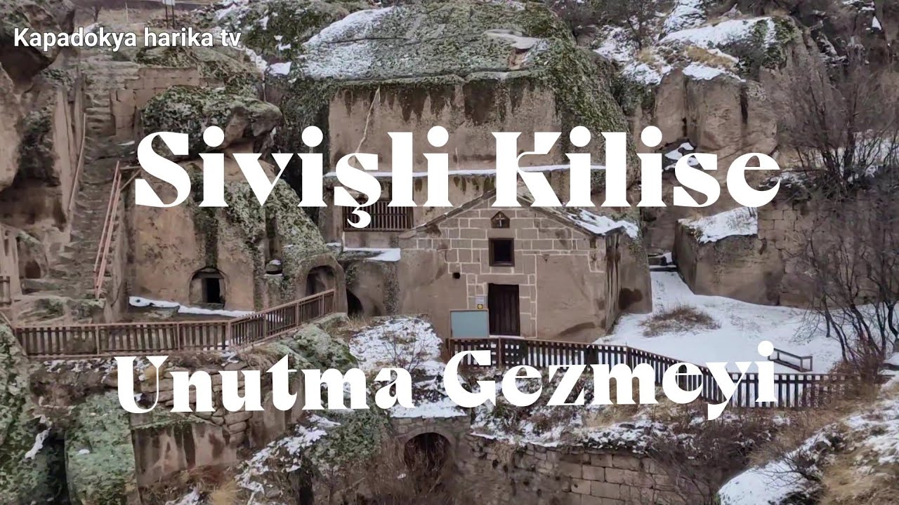 Aksaray Güzelyut #Kapadokya Sivişli Kilise Ve tarihi ev ler Kilise cami baki noktası süper kuş bakış