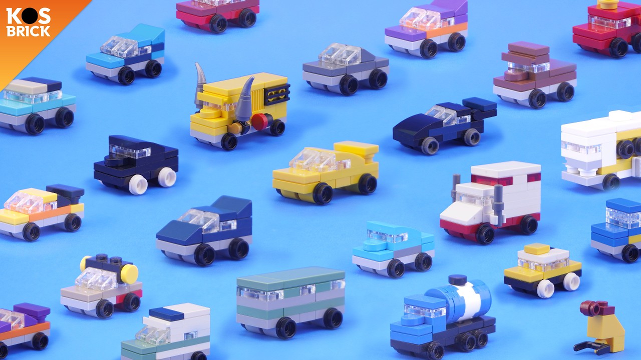 Kompilacja mini pojazd&oacute;w Lego Cars 3, część 1&ndash;3 (samouczek)