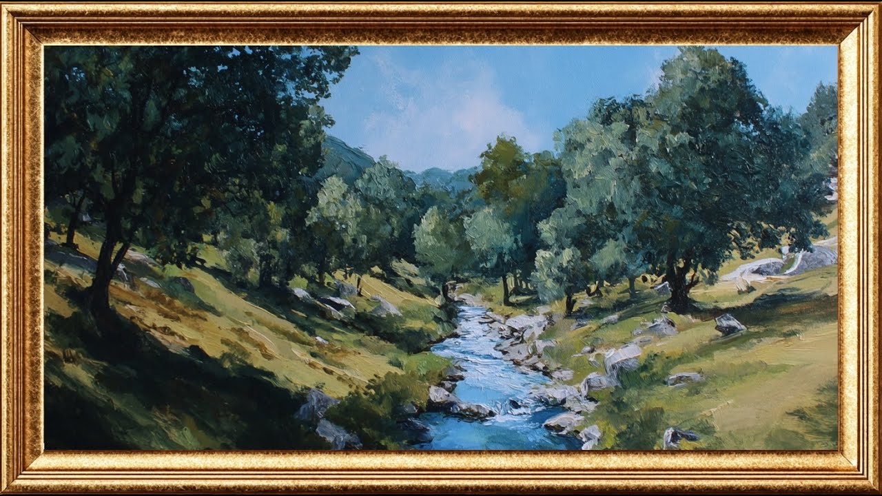 Quiet Flow | River Landscape Oil Painting