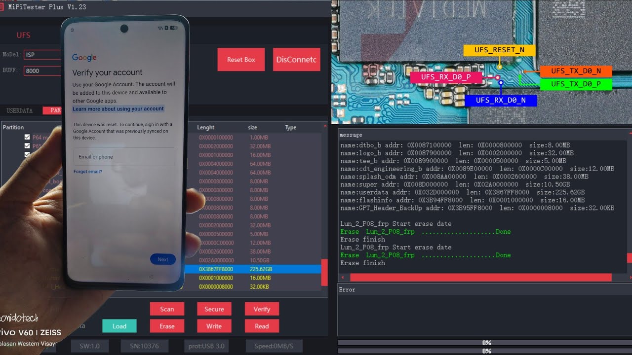 Realme 13 5g (Rmx3951) Frp or Google Account  by Mipi Tester Plus