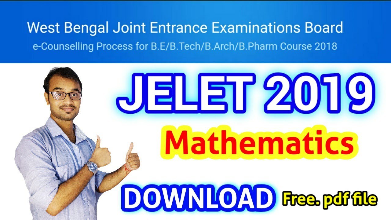 JELET 2019 -Mathematics suggestion (free. Pdf file download)