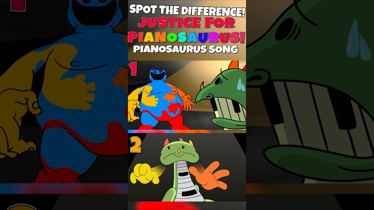 JUSTICE FOR PIANOSAURUS! (Pianosaurus Theme Song) Poppy Playtime Piano VS Doey Spot The Difference 🔫